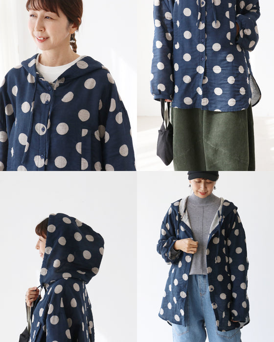 ゆったりドットトップス