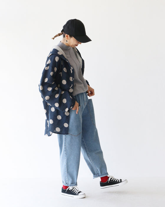 ゆったりドットトップス