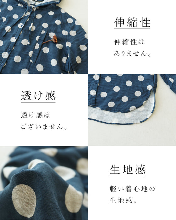 ゆったりドットトップス