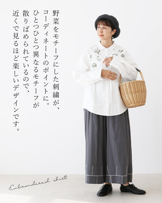 【S～3L対応】遊び心しかない野菜刺繍