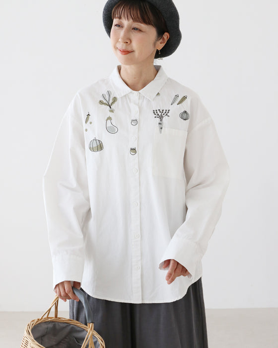 【S～3L対応】遊び心しかない野菜刺繍