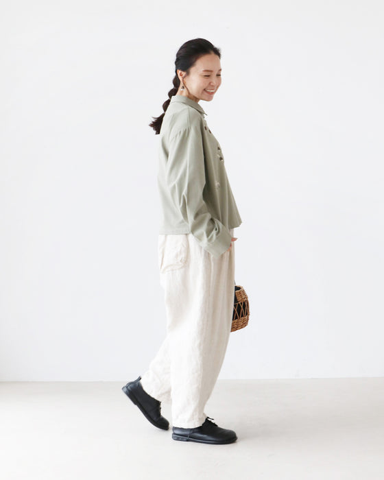 たべもの刺繍シャツトップス