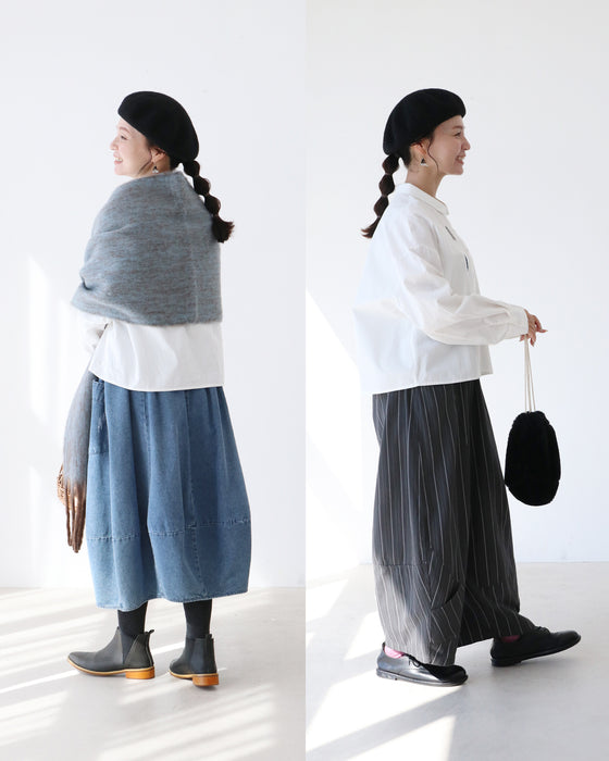 ツリー刺繍シャツ