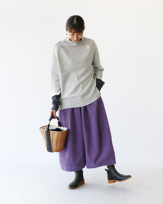 コーデュロイワイドパンツ