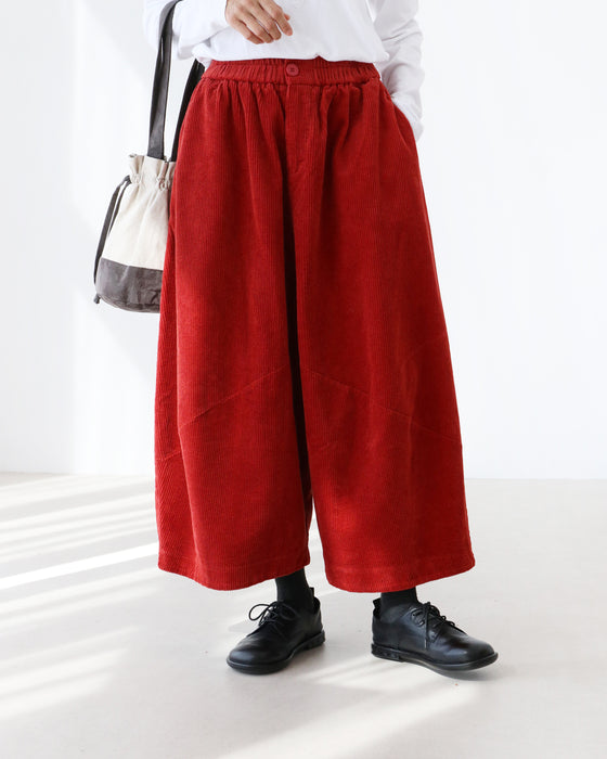 コーデュロイワイドパンツ