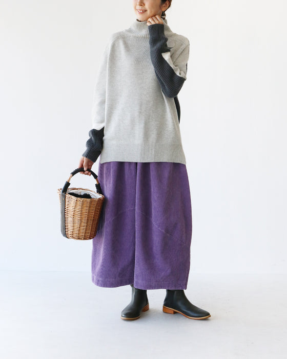 コーデュロイワイドパンツ