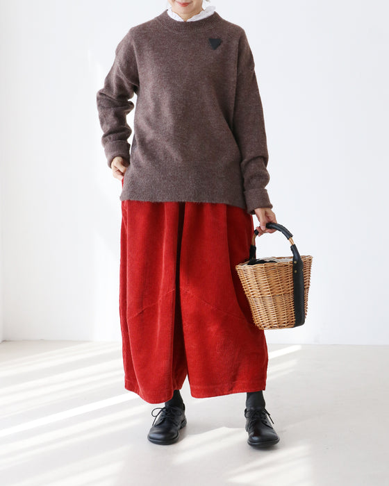 コーデュロイワイドパンツ