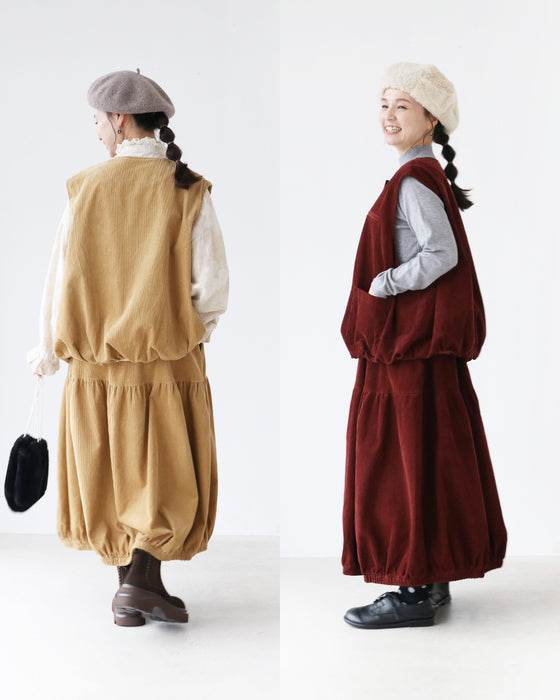 〈全2色〉コーデュロイセットアップ