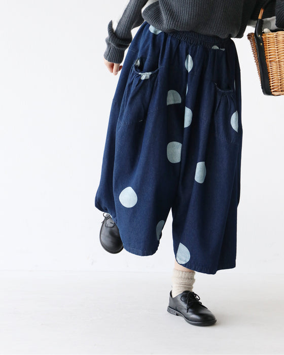ドットデニムパンツ