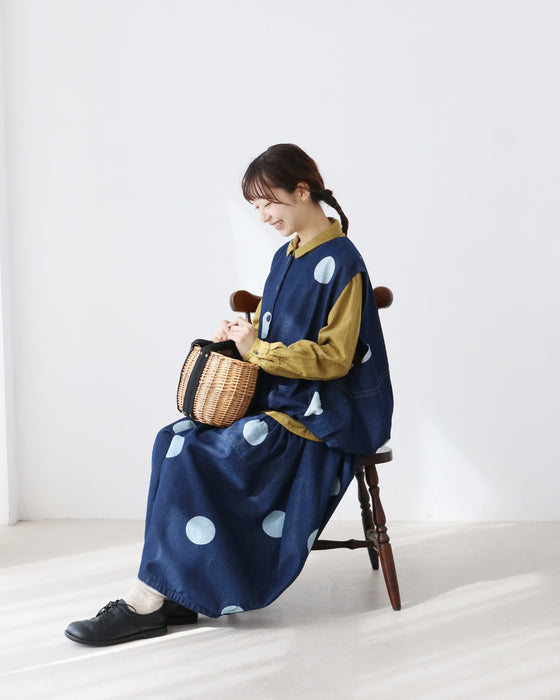 ドットデニムパンツ