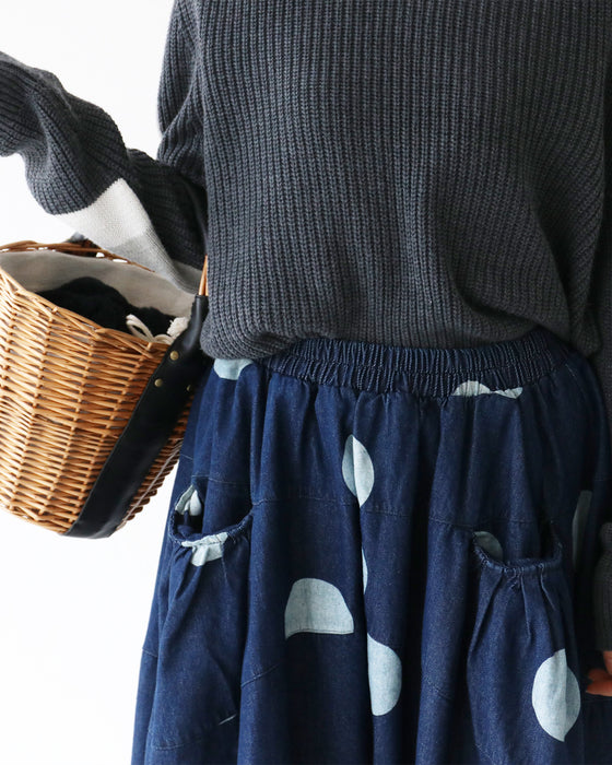 ドットデニムパンツ