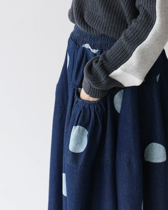 ドットデニムパンツ