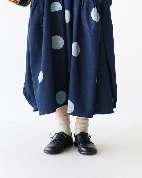 ドットデニムパンツ