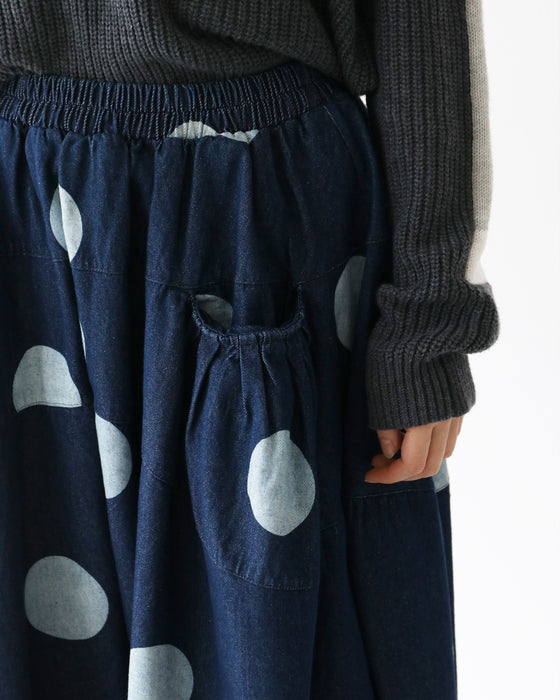 ドットデニムパンツ