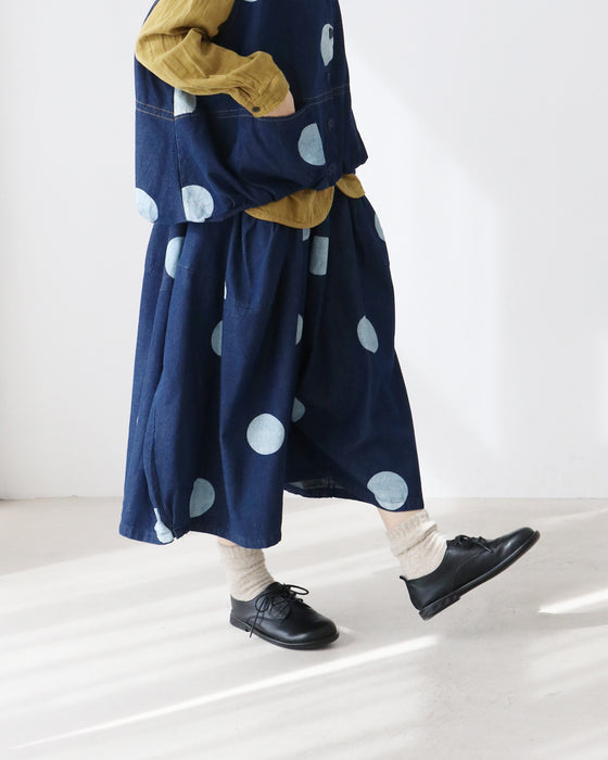 ドットデニムパンツ