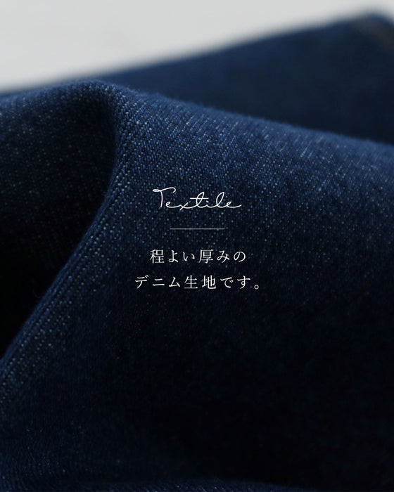 ドットデニムベスト