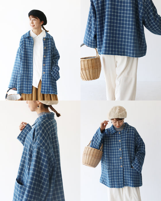 〈S〜4L対応〉チェックアウター