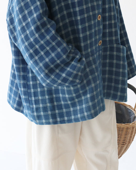 〈S〜4L対応〉チェックアウター