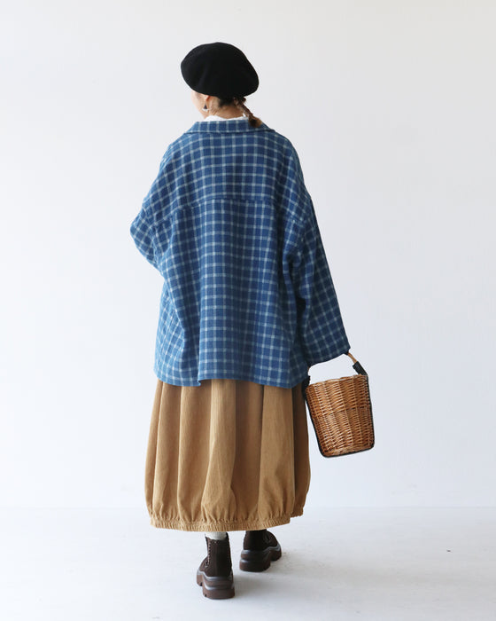 〈S〜4L対応〉チェックアウター