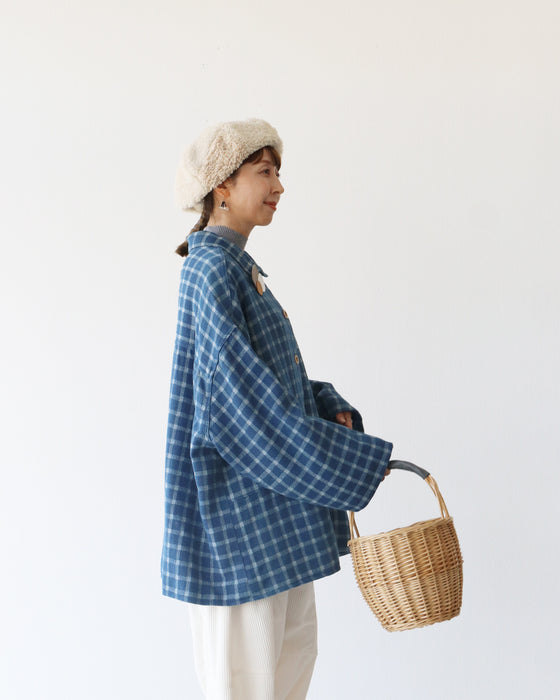 〈S〜4L対応〉チェックアウター