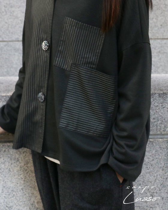 上品さとこなれ感を纏うストライプジャケット