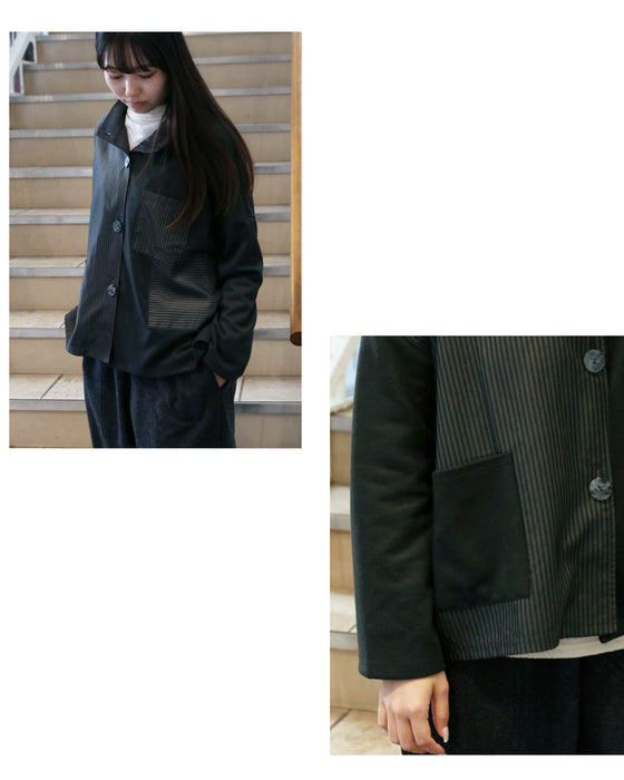 上品さとこなれ感を纏うストライプジャケット