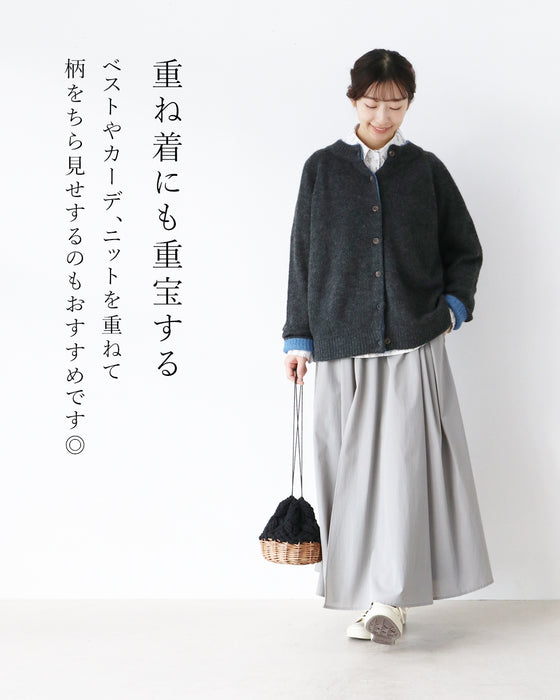 愛らしい花標本シャツ