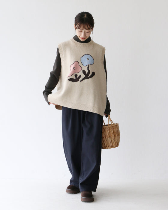 裏ベロアあたたかゆったりパンツ