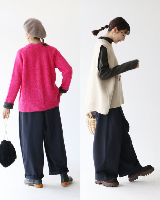 裏ベロアあたたかゆったりパンツ
