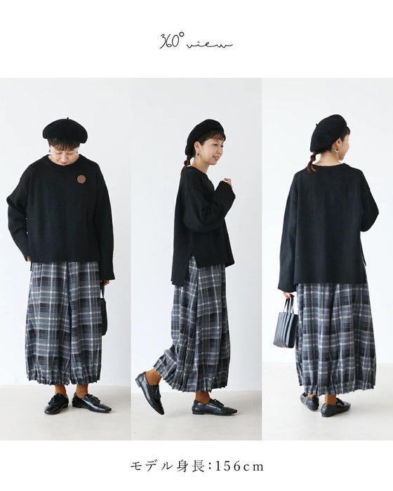 〈全3色〉メリハリを作る長めリブ　トップス