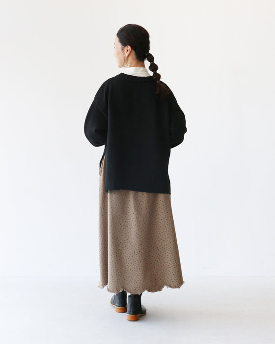 〈全3色〉体型カバースリットニット