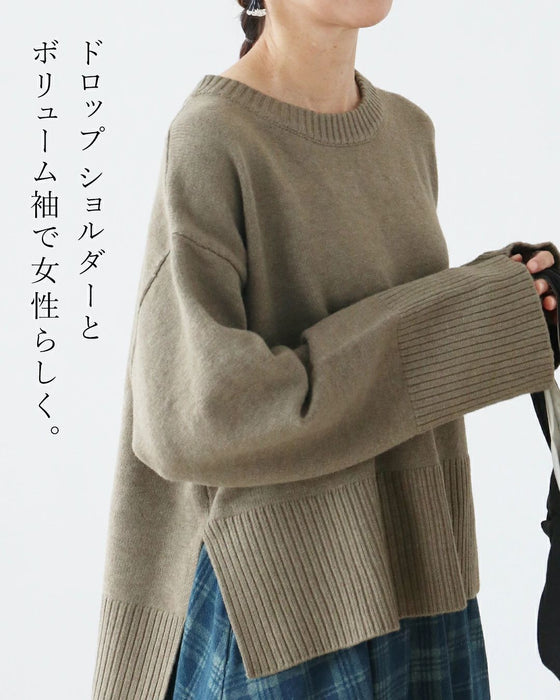 〈全3色〉メリハリを作る長めリブ　トップス