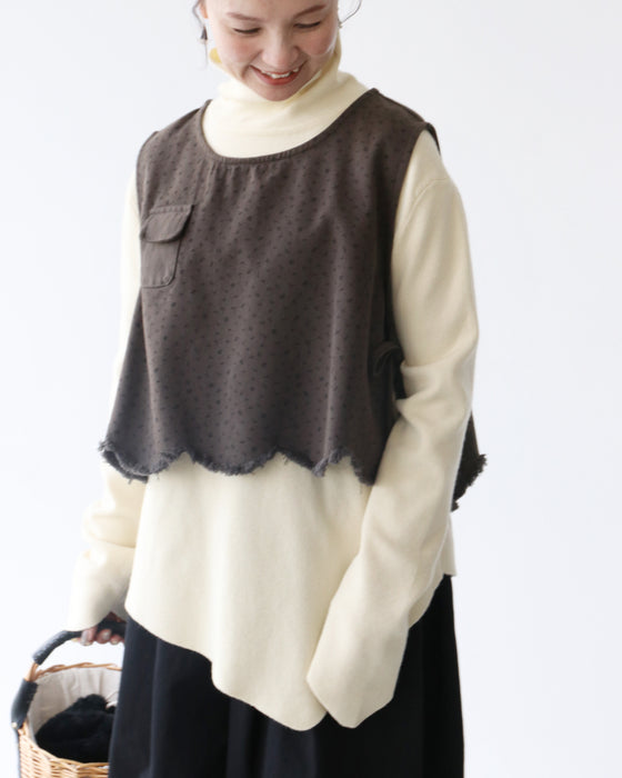 〈全5色〉着回し抜群流れる裾シルエットニット