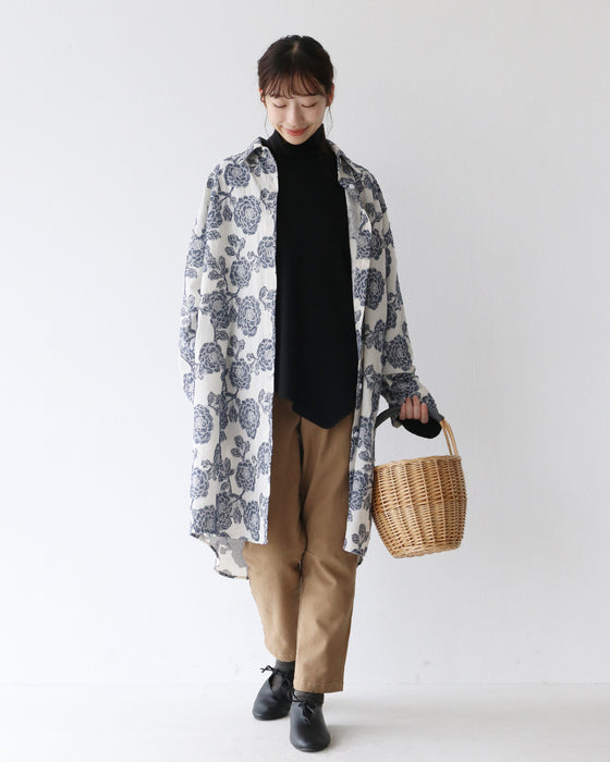 〈全5色〉着回し抜群流れる裾シルエットニット