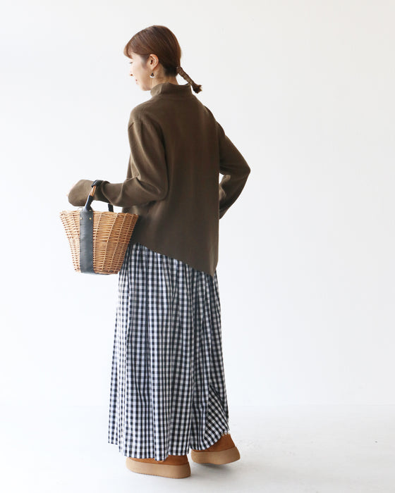 〈全5色〉着回し抜群流れる裾シルエットニット