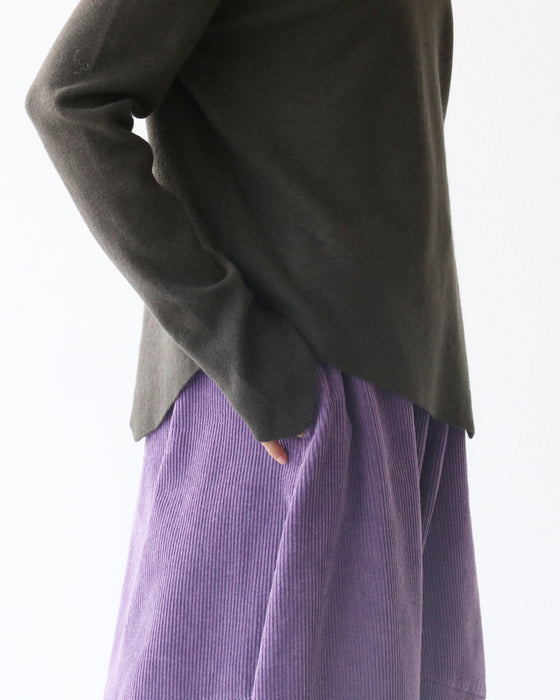 〈全5色〉着回し抜群流れる裾シルエットニット