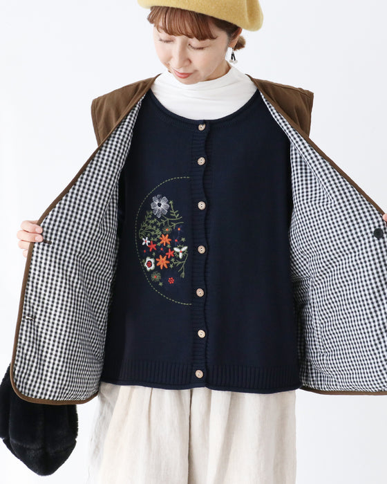 色鮮やかなお花刺繡カーディガン