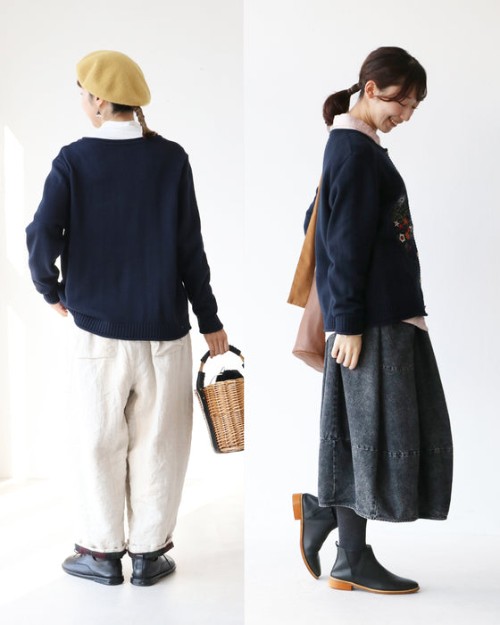 色鮮やかなお花刺繡カーディガン