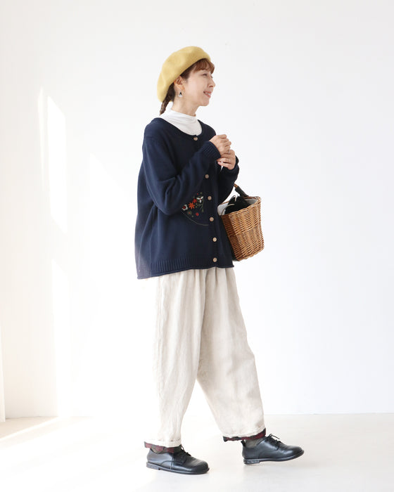 色鮮やかなお花刺繡カーディガン