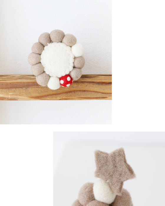 手軽にクリスマス気分職人さんの手作りフェルトインテリア