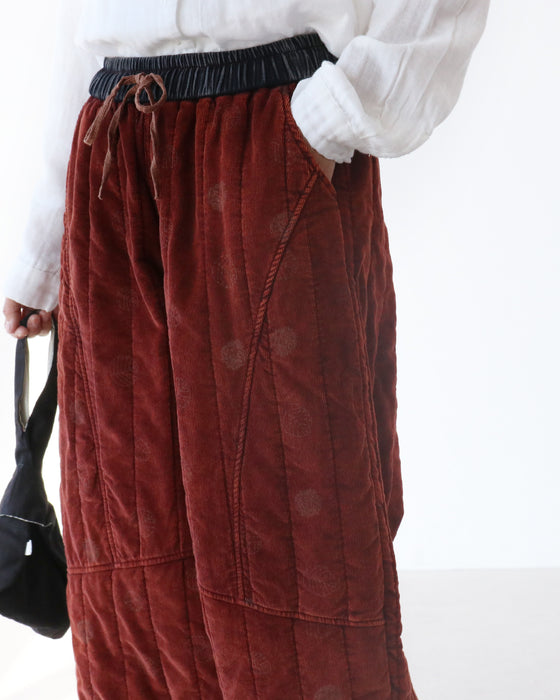 あたたか中綿リーフパンツ