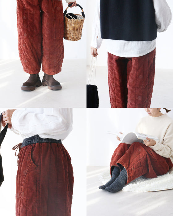 あたたか中綿リーフパンツ