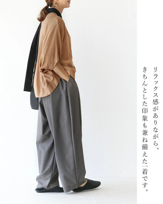 シルエットが魅力上品見えパンツ