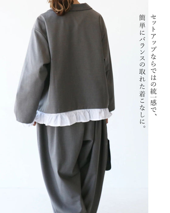 シルエットが魅力上品見えパンツ