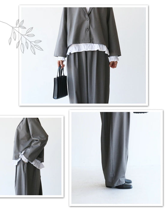 シルエットが魅力上品見えパンツ