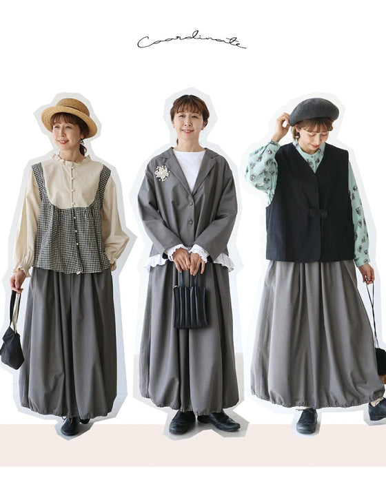 上品な佇まいを演出するバルーンスカート