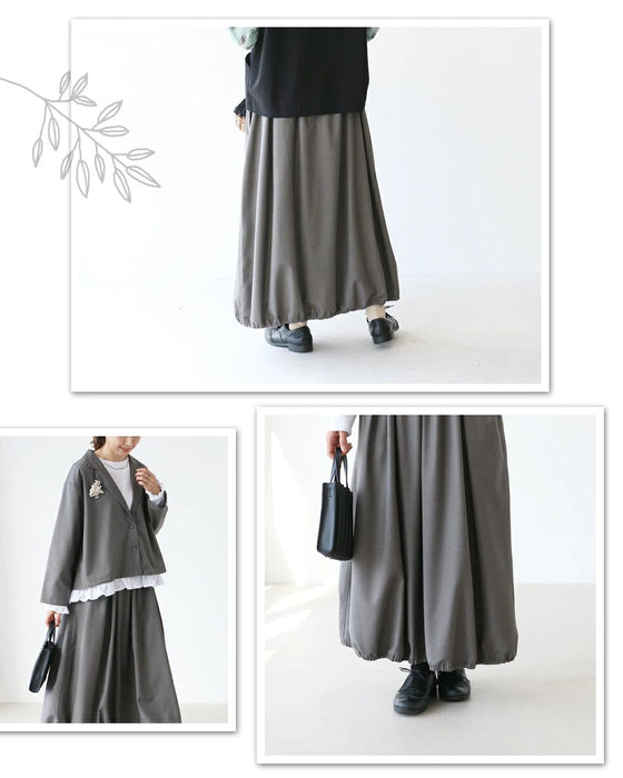 上品な佇まいを演出するバルーンスカート