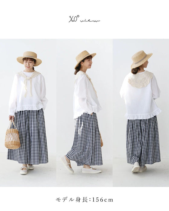 大人の華やぎフリルブラウス