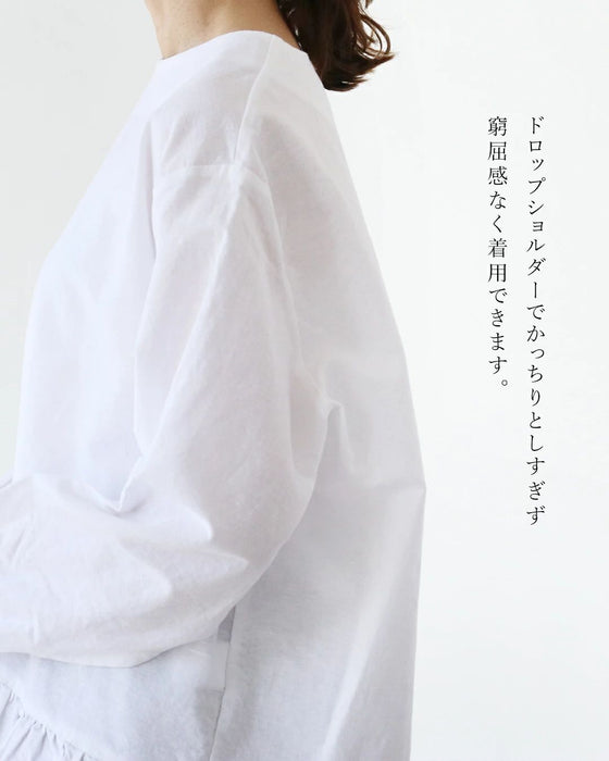 大人の華やぎフリルブラウス