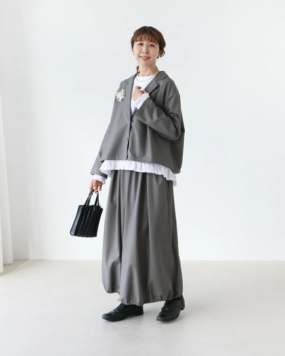 大人の華やぎフリルブラウス